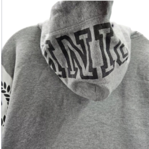 PINK VS Pullover Colorblock 86 Hoodie Gray, Blk & White htf - Picture 7 of 8